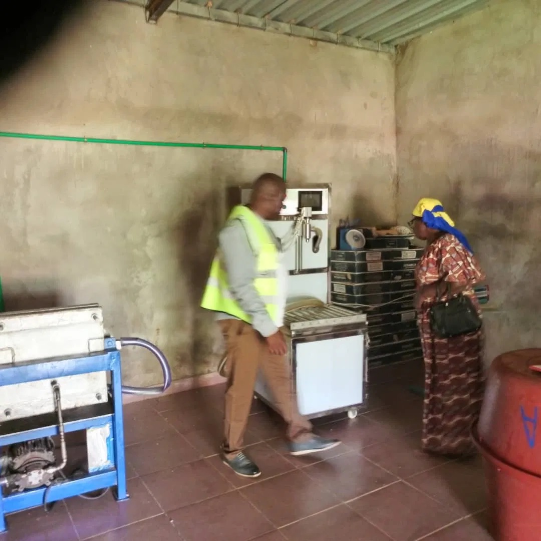 Refining and filling equipment inside the Awa NEEMA plant