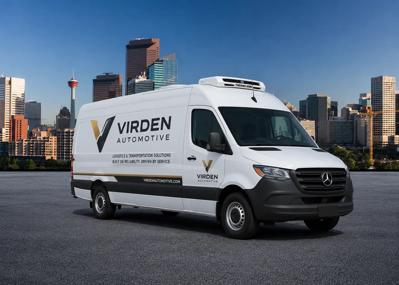 Branded Virden Automotive temperature-controlled Sprinter van